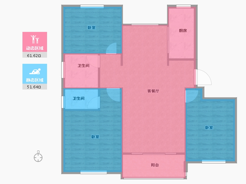 河南省-安阳市-祥和苑-105.00-户型库-动静分区