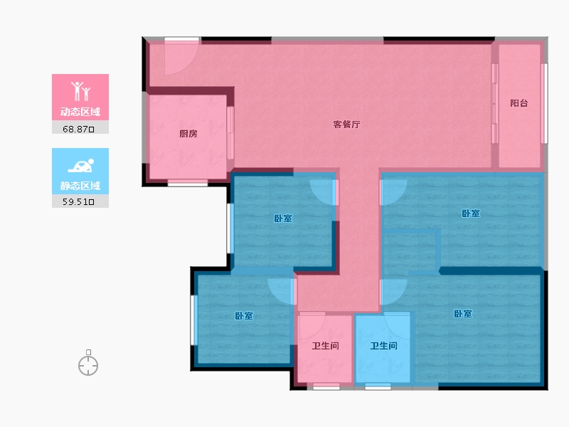 山东省-济南市-山钢鸿悦华府-115.00-户型库-动静分区