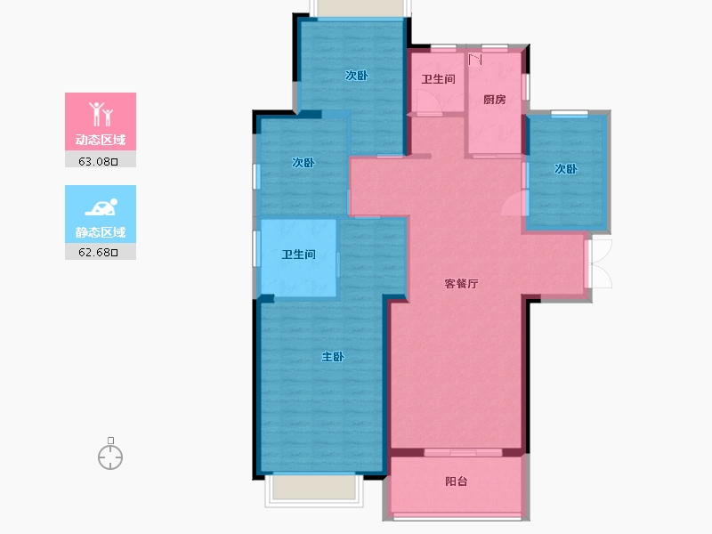 江西省-宜春市-金马御龙府-113.60-户型库-动静分区