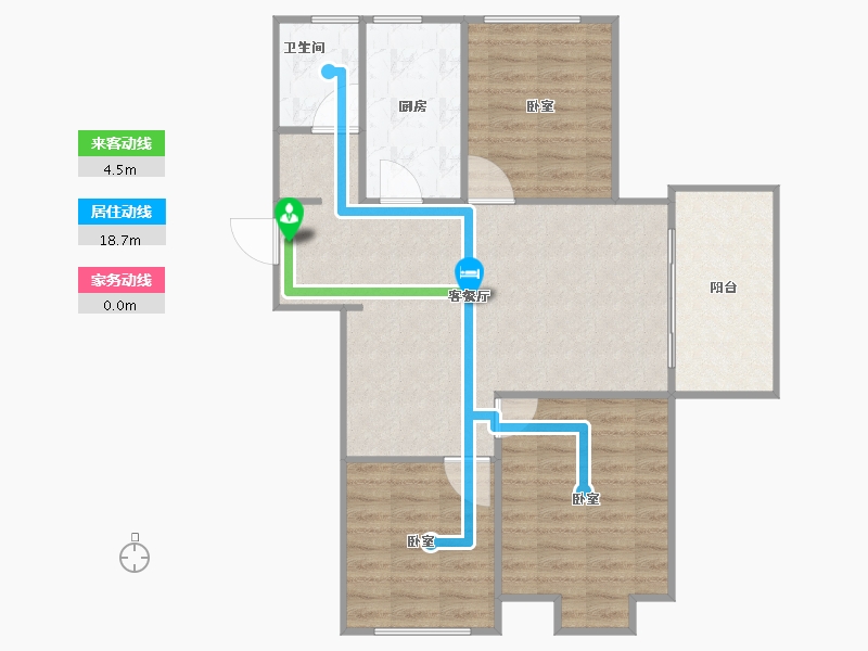 河南省-鹤壁市-银基王府-83.00-户型库-动静线