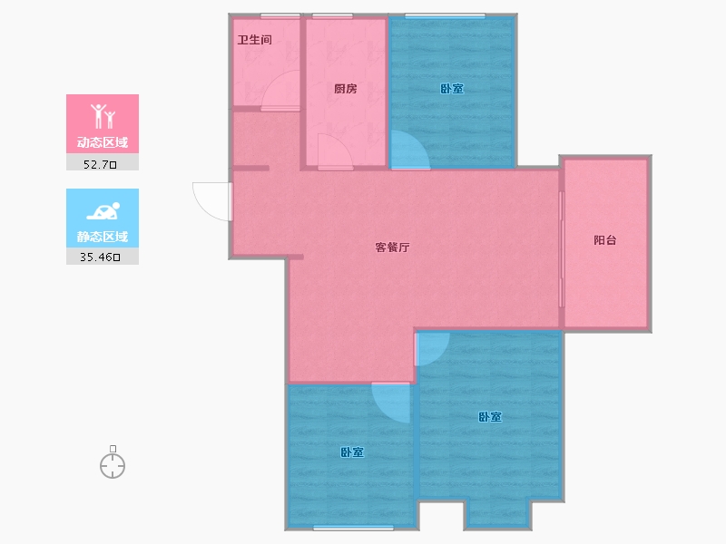 河南省-鹤壁市-银基王府-83.00-户型库-动静分区