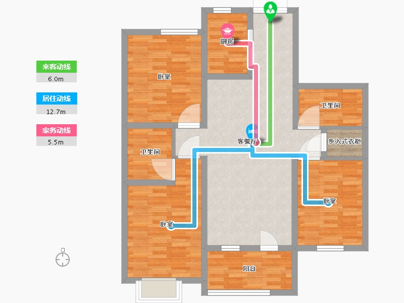 山东省-青岛市-七色堇-93.01-户型库-动静线