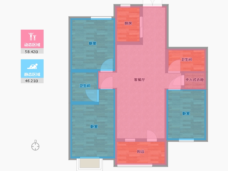 山东省-青岛市-七色堇-93.01-户型库-动静分区