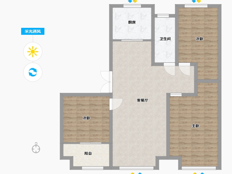 山东省-潍坊市-潍坊港商业综合中心-106.00-户型库-采光通风