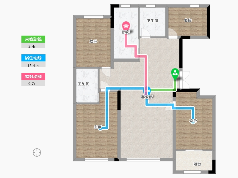 山东省-潍坊市-华安凤凰嘉苑-115.36-户型库-动静线