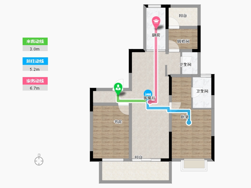 安徽省-合肥市-高速时代御府-99.01-户型库-动静线