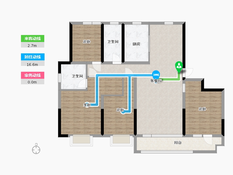 山东省-青岛市-万恒四季花城-130.00-户型库-动静线