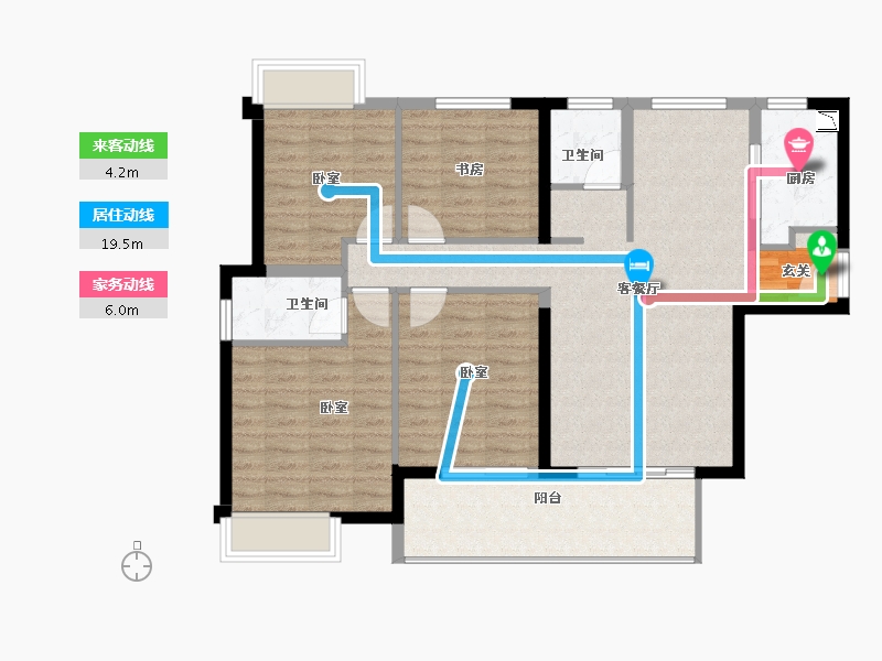 福建省-漳州市-格林兰锦-102.35-户型库-动静线