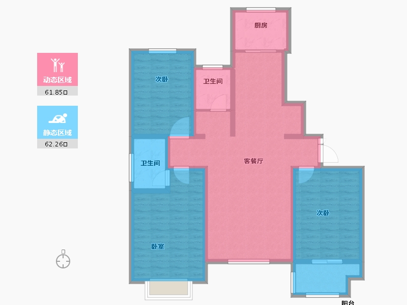 河南省-安阳市-内黄枣乡贵园-110.99-户型库-动静分区