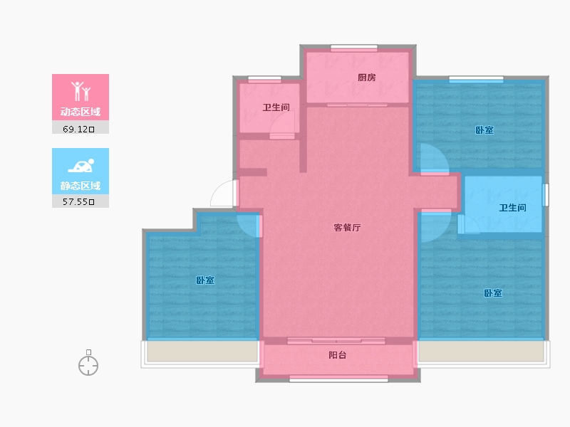 山东省-菏泽市-中达逸景广场-114.00-户型库-动静分区