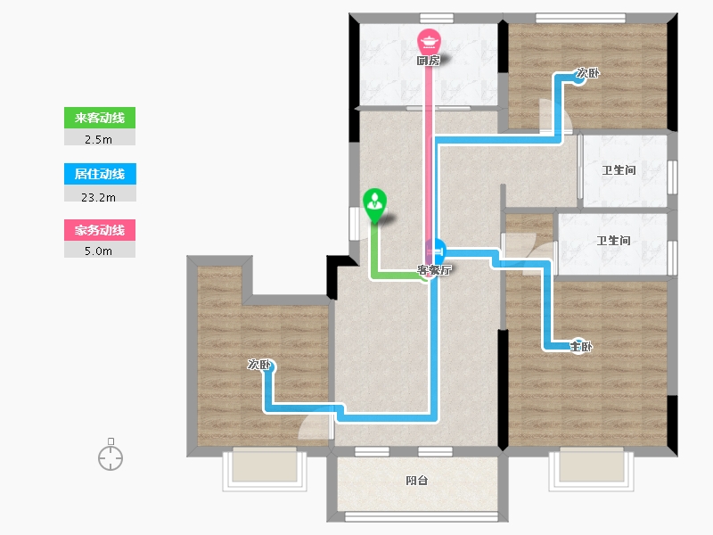 山东省-青岛市-碧桂园翡翠城-94.00-户型库-动静线