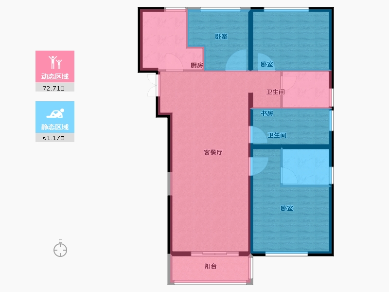 河南省-郑州市-融创金林金水府-122.00-户型库-动静分区