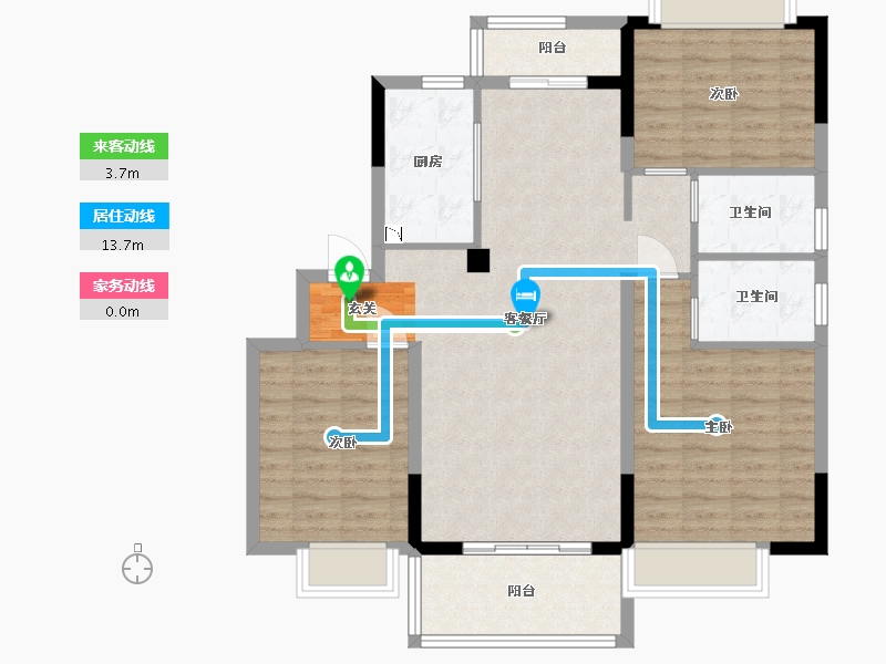 江西省-吉安市-碧桂园公园里-96.00-户型库-动静线