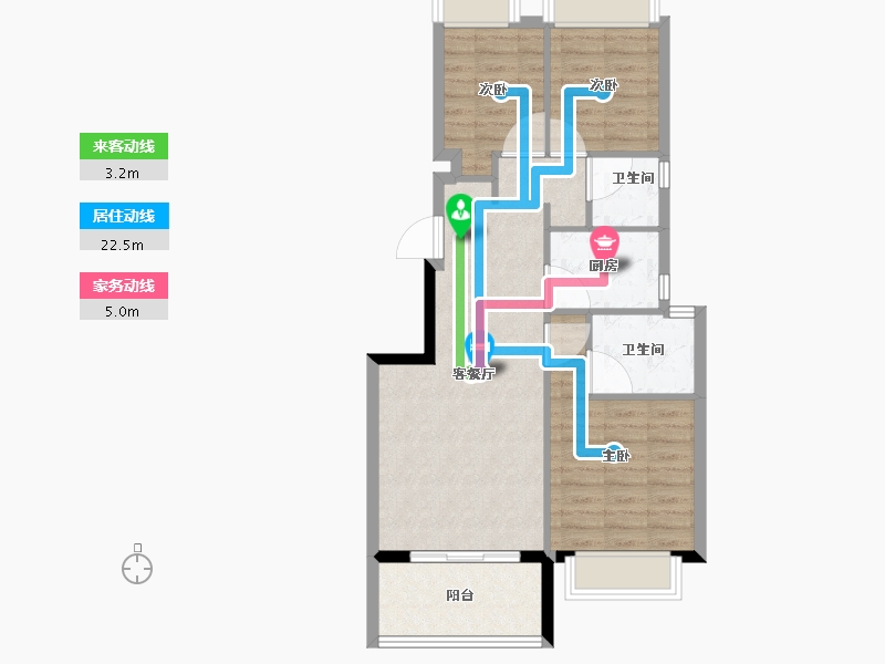 福建省-南平市-三迪溪山九境-70.00-户型库-动静线