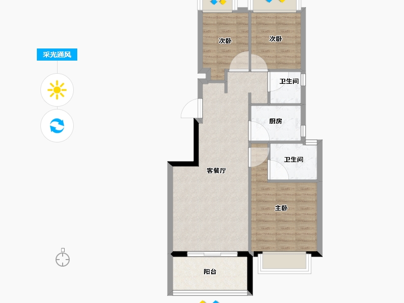 福建省-南平市-三迪溪山九境-70.00-户型库-采光通风