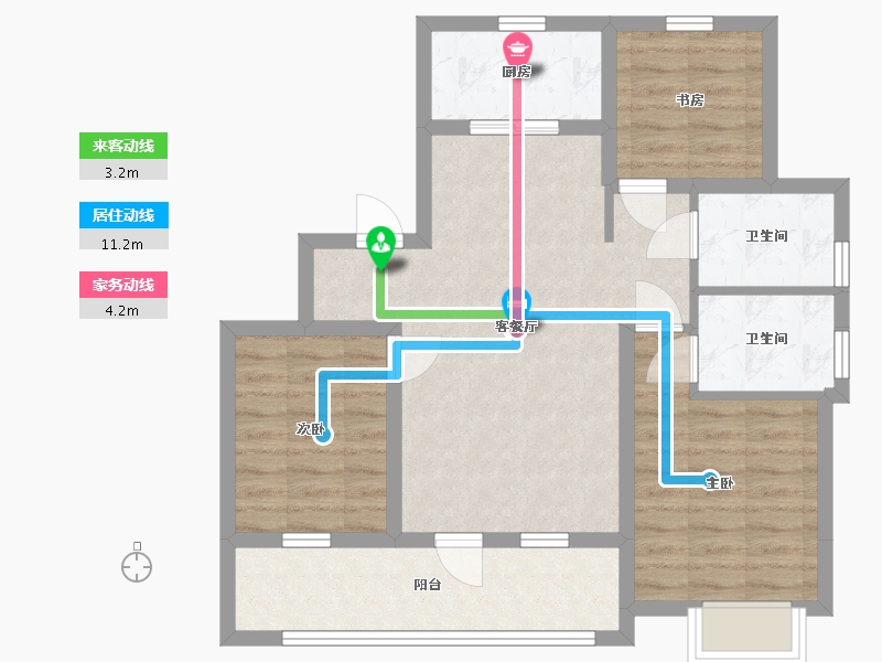 山东省-青岛市-保利开投徕卡公园-75.72-户型库-动静线