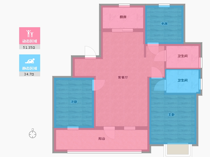 山东省-青岛市-保利开投徕卡公园-75.72-户型库-动静分区