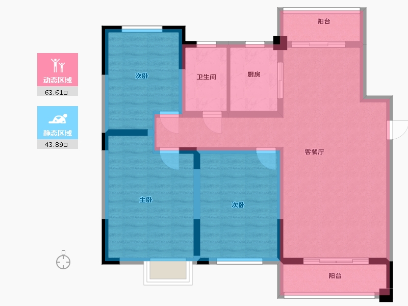 江西省-宜春市-北湖豪苑2期-96.00-户型库-动静分区