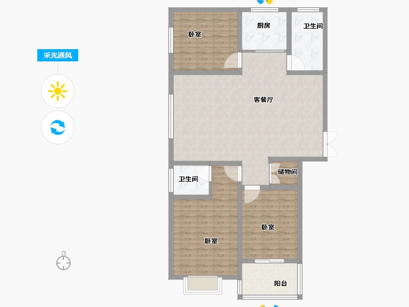 河南省-安阳市-天和人家-120.03-户型库-采光通风