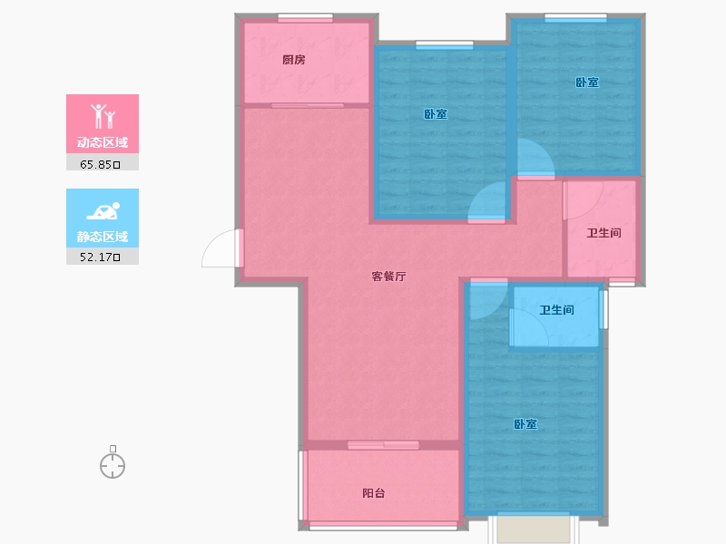 河南省-安阳市-天和人家-106.00-户型库-动静分区