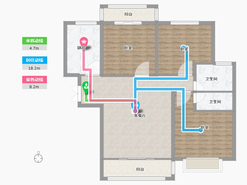 河南省-安阳市-汤阴源恒现代城-106.06-户型库-动静线