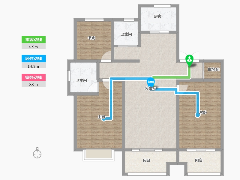 山东省-济南市-绿地海珀天沅-133.00-户型库-动静线