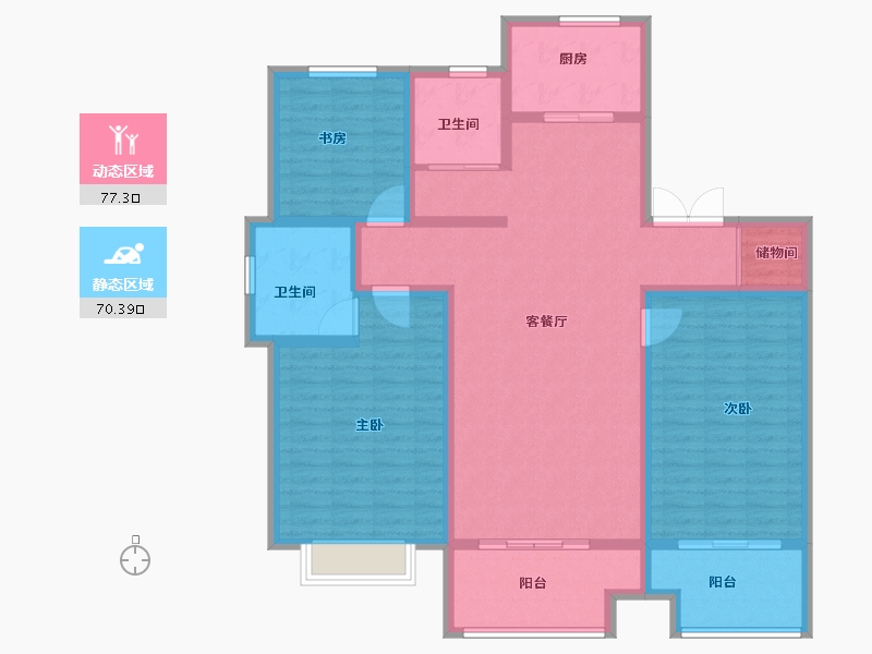 山东省-济南市-绿地海珀天沅-133.00-户型库-动静分区