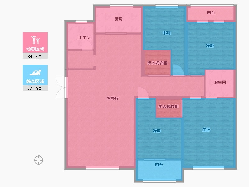 山东省-潍坊市-华安凤凰嘉苑-133.80-户型库-动静分区