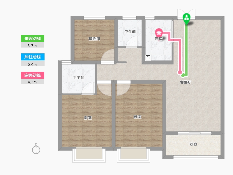 安徽省-合肥市-中建开元御湖公馆-92.23-户型库-动静线