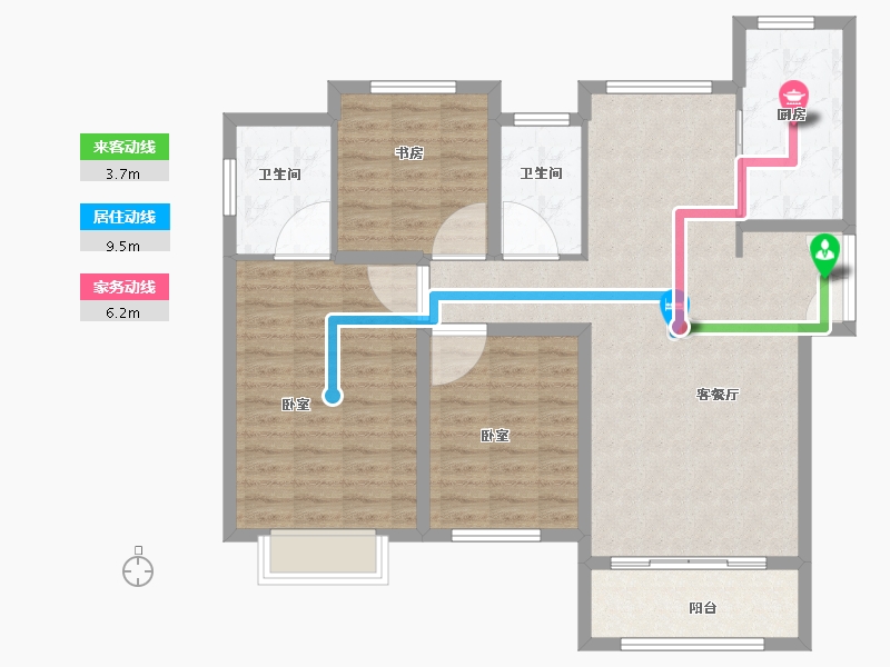 山东省-菏泽市-巨野枫叶正红（枫庭骊景）-104.00-户型库-动静线