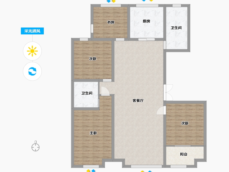 山东省-潍坊市-潍坊港商业综合中心-136.00-户型库-采光通风