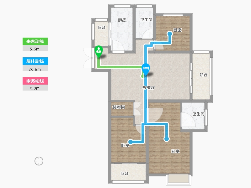 山东省-菏泽市-定陶维也纳国际城-116.00-户型库-动静线