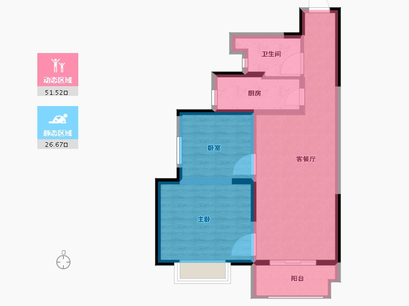 河南省-洛阳市-恒泰中心-69.70-户型库-动静分区