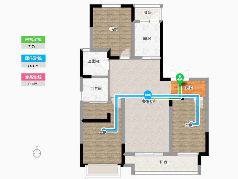 安徽省-滁州市-高速公园壹号-94.01-户型库-动静线