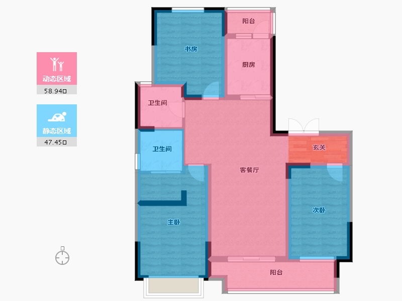 安徽省-滁州市-高速公园壹号-94.01-户型库-动静分区