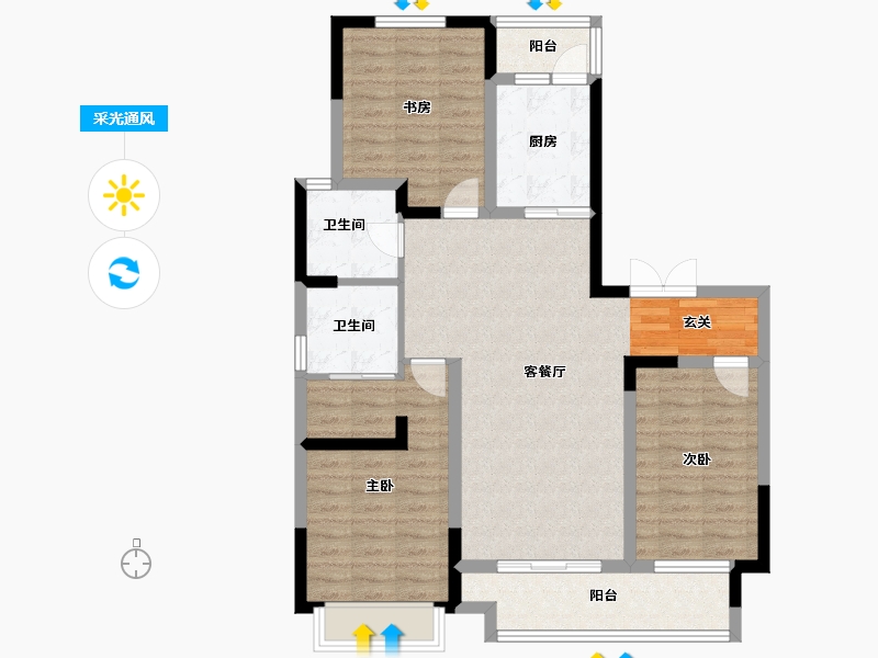 安徽省-滁州市-高速公园壹号-94.01-户型库-采光通风