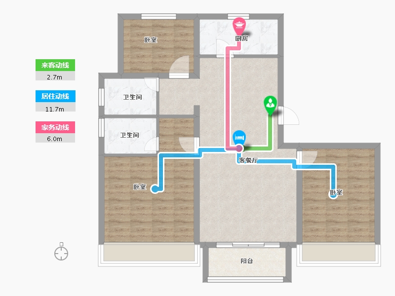 山东省-菏泽市-天华新天地-95.00-户型库-动静线