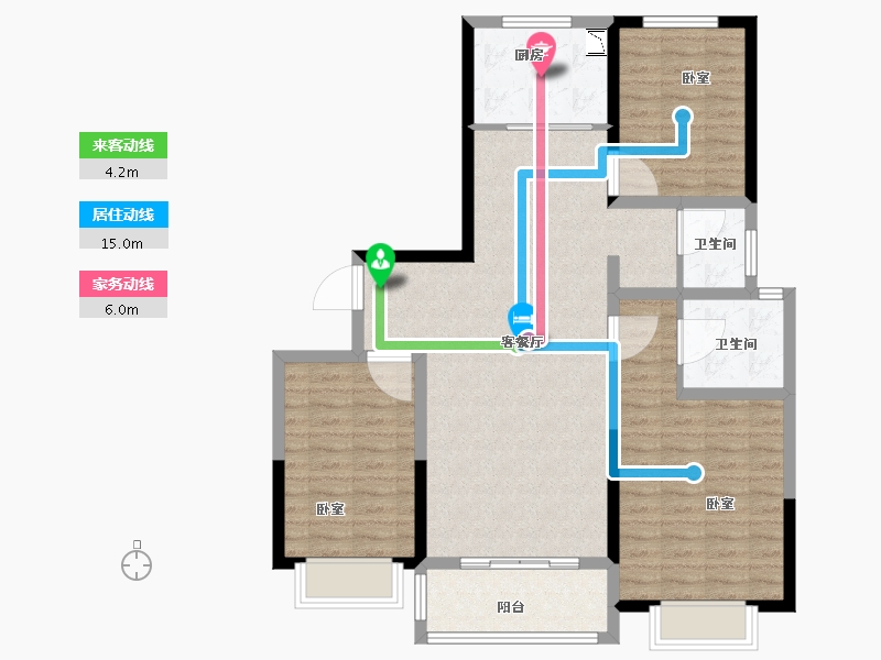 山东省-菏泽市-天安清华苑-100.01-户型库-动静线