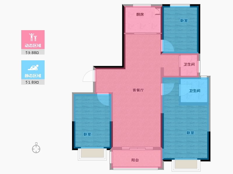 山东省-菏泽市-天安清华苑-100.01-户型库-动静分区