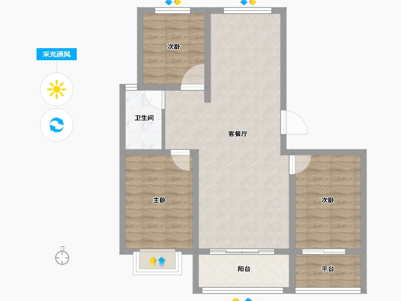 安徽省-宣城市-旌德状元府-79.47-户型库-采光通风