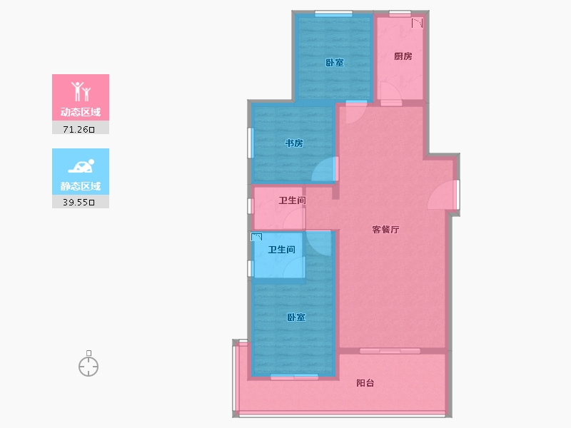 河南省-安阳市-洹滨雅居-98.78-户型库-动静分区