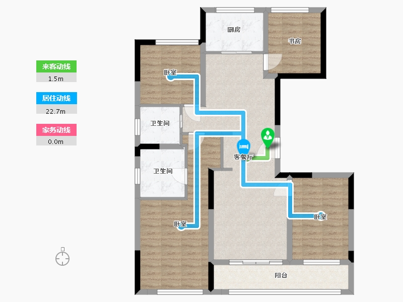 浙江省-舟山市-大发融悦新界公馆-102.25-户型库-动静线