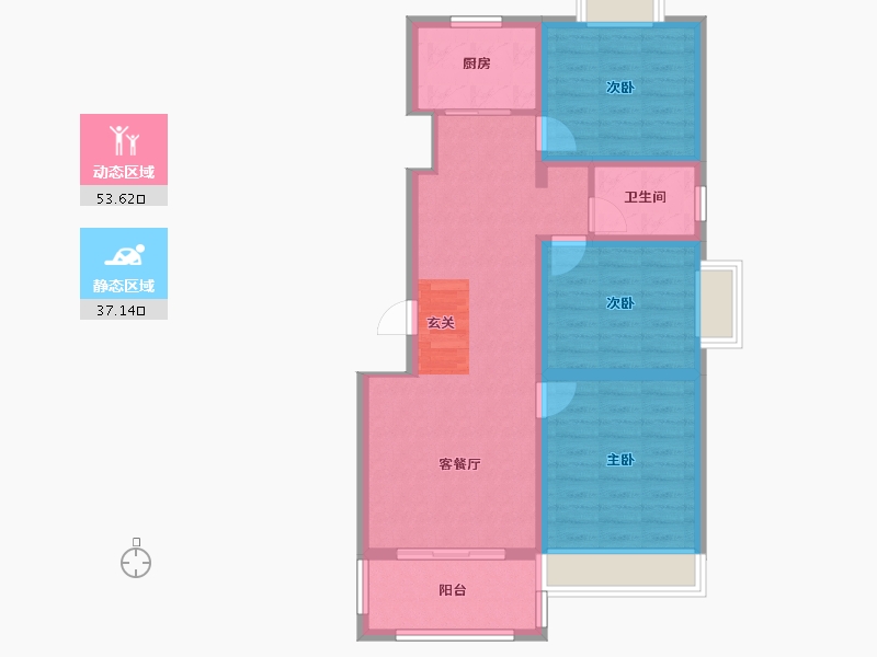 安徽省-滁州市-国兴君悦华府-81.00-户型库-动静分区