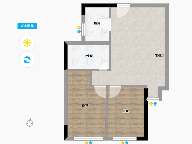 福建省-莆田市-铜锣湾·万达广场-48.99-户型库-采光通风