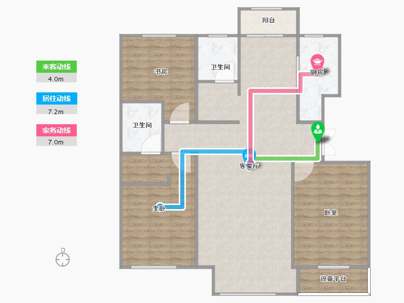 山东省-烟台市-金象泰吉祥家园-111.00-户型库-动静线