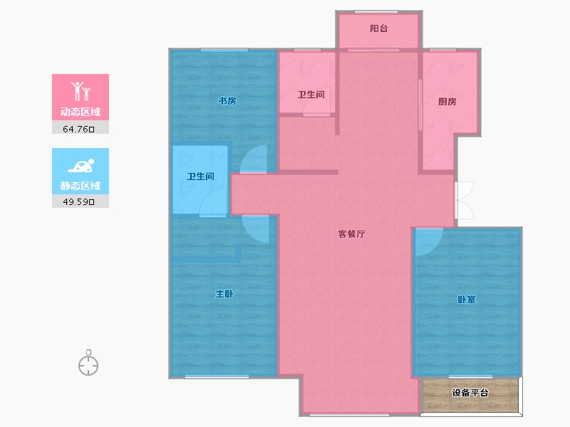 山东省-烟台市-金象泰吉祥家园-111.00-户型库-动静分区