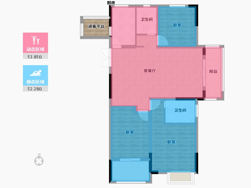 浙江省-绍兴市-光明海樾传奇-97.98-户型库-动静分区