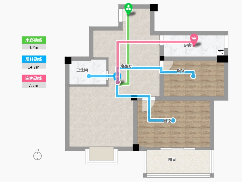 福建省-宁德市-怡和嘉园二期-68.01-户型库-动静线