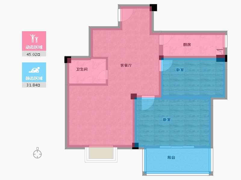 福建省-宁德市-怡和嘉园二期-68.01-户型库-动静分区