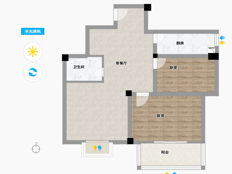 福建省-宁德市-怡和嘉园二期-68.01-户型库-采光通风